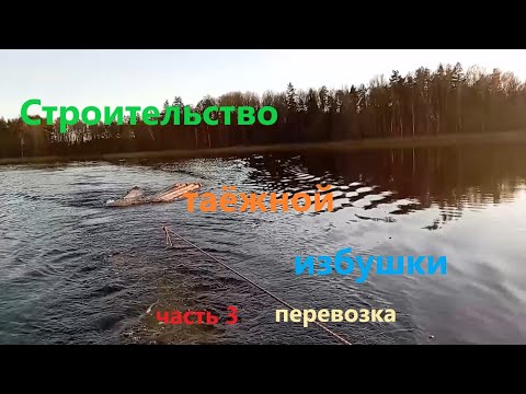 Видео: Строительство таёжной избушки ч 3. Перевозка.