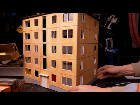 Видео: Панельный светильник диорама Хрущёвка пятиэтажка . Недоделано...