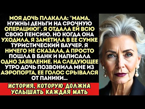 Видео: Дочь потребовала мою пенсию на лечение, но я увидела у нее в сумке билет в Турцию и…