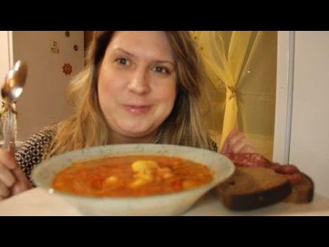 Видео: Мукбанг Борщ сьела за один присест Домашняя еда MUKBANG