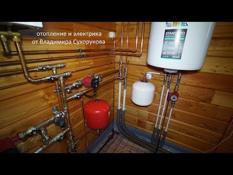 Видео: Дом из клееного бруса. Сложные работы по отоплению и электрике
