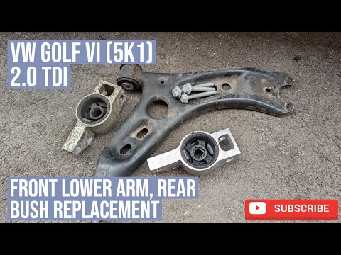 Видео: VW Golf 2.0 TDi — Замена задней втулки переднего нижнего рычага подвески — MK6 5K1