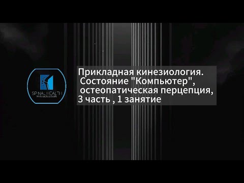 Видео: Прикладная кинезиология. Состояние "Компьютер", остеопатическая перцепция, 3 часть , 1 занятие