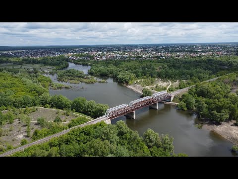 Видео: Слияние рек Хопёр и Ворона с дрона DJI Mini 2. Борисоглебск с высоты птичьего полёта