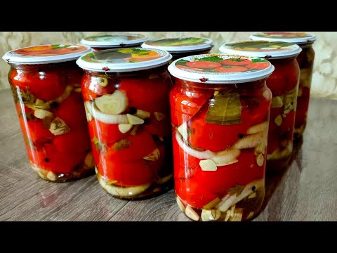 Видео: МИРОВАЯ ЗАКУСКА!МАРИНОВАННЫЕ ПОМИДОРЫ ДОЛЬКАМИ С ЛУКОМ!САЛАТ🔥Ольгины Рецепты.