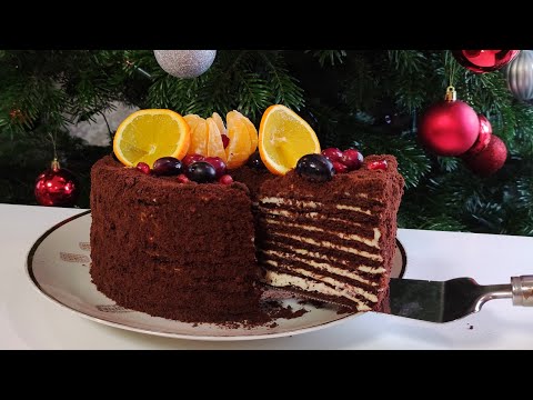 Видео: ШОКОЛАДНЫЙ МЕДОВИК на сковороде торт на НОВЫЙ год 2022  / торт СПАРТАК / новогодний стол