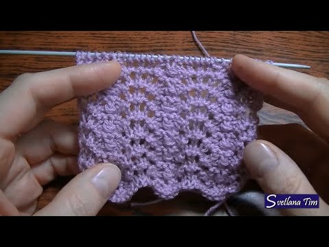 Видео: Узор спицами АЖУРНЫЕ ВОЛНЫ. Ажурные Узоры Спицами / Вязание спицами - knitting (hobby) № 141