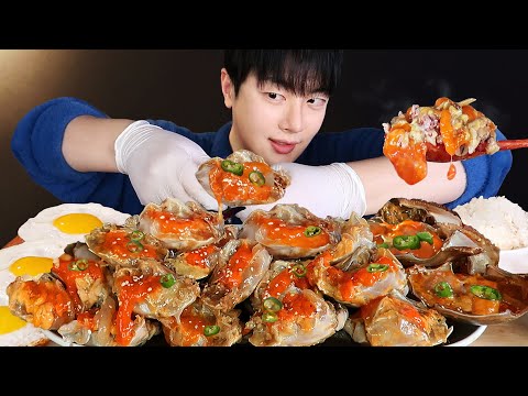 Видео: Полно крабовой икры! Chubby Soy Sauce Crab Mukbang ASMR
