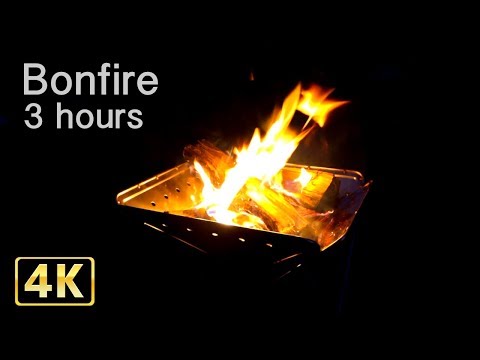 Видео: Видео BGM с изображением 4K Bonfire за 3 часа расслабления (ASMR для лечения, изучения и работы)