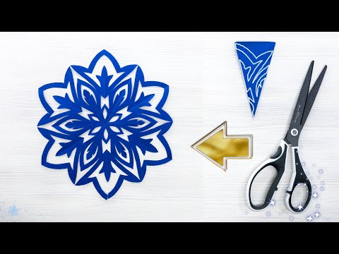 Видео: Идея зимнего декора дома — поделка снежинки из бумаги