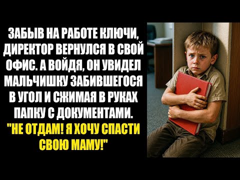 Видео: Забыв ключи, директор вернулся в офис. И, войдя, застал мальчишку, забившегося в угол.