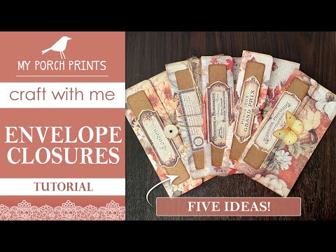 Видео: 5 способов сделать простые застёжки для конвертов! | Творите вместе со мной! | Мастер-классы по с...