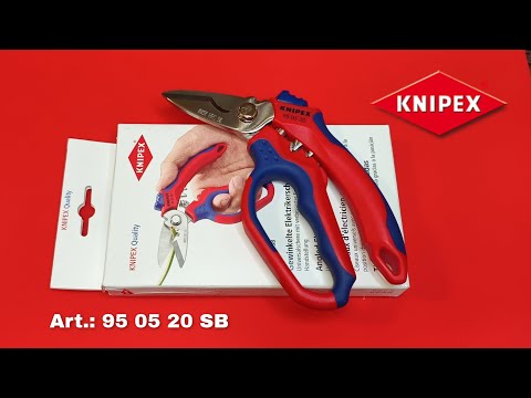 Видео: NEW‼️ KNIPEX 95 05 20 SB. Угловые ножницы электрика.Универсальный инструмент для разных задач.Обзор.