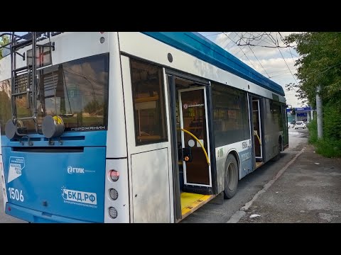 Видео: Новосибирск, УТТЗ 6241.01 «Горожанин» маршрут 36 до конечной б/н 1506 (26.08.2023)