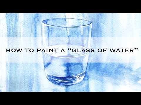 Видео: Как нарисовать « стакан воды» акварелью