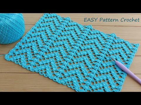 Видео: Красивый УЗОР КРЮЧКОМ легкое ВЯЗАНИЕ для начинающих  SUPER EASY Pattern Crochet for beginners