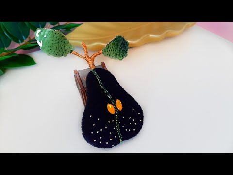 Видео: Чёрная груша из бархата в стиле минимал