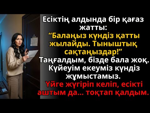 Видео: есік алдына “сәбиіңіз жылайды” деп хат қалдырған, бірақ менде бала жоқ еді | Ешкім естімеген әңгіме