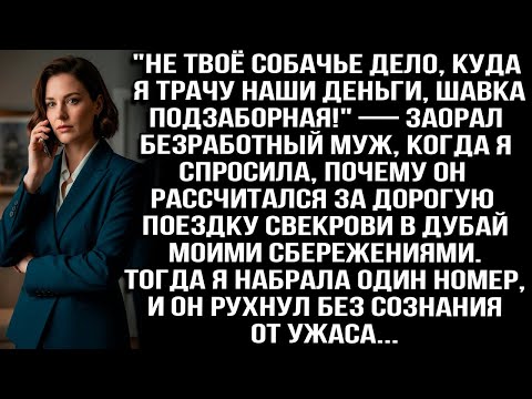 Видео: "НЕ ТВОЁ СОБАЧЬЕ ДЕЛО, КУДА Я ТРАЧУ НАШИ ДЕНЬГИ, ШАВКА ПОДЗАБОРНАЯ!" — ЗАОРАЛ БЕЗРАБОТНЫЙ МУЖ...