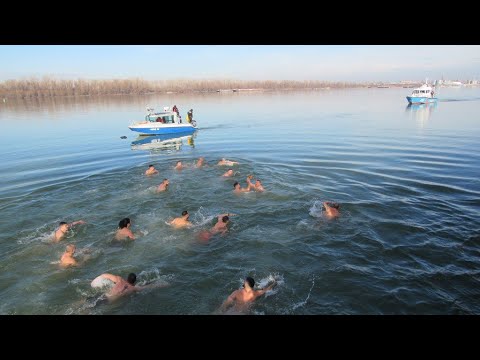 Видео: Най-възрастният участник извади Богоявленския кръст в Русе