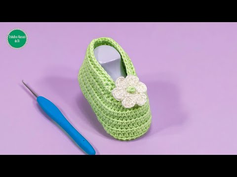 Видео: Детские туфли крючком