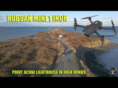 Видео: Hubsan MIni 1 дюйм при сильном ветре на маяке Пойнт-Акони