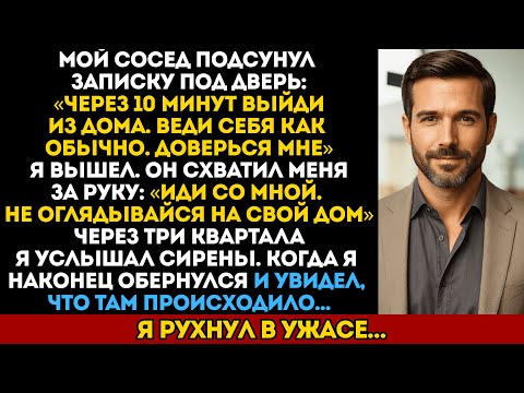 Видео: Сосед оставил записку: «Уходи через 10 минут» — я не знал, что дом уже обречён…