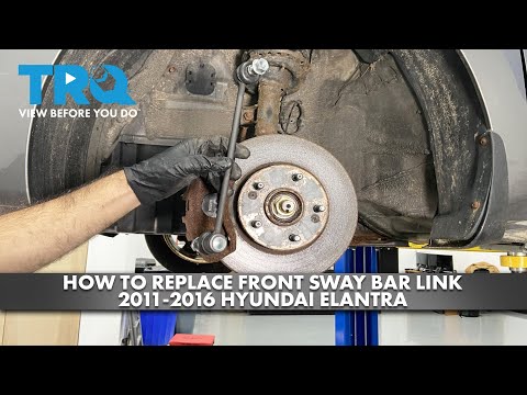 Видео: Как заменить переднюю стойку стабилизатора поперечной устойчивости на Hyundai Elantra 2011-2016 г...