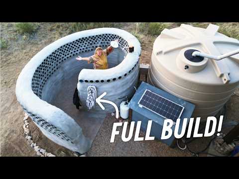 Видео: Семья создаёт ВОЛШЕБНЫЙ душ на открытом воздухе из мешков с землей и стеклянных бутылок