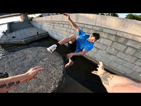 Видео: НА ГРАНИ: новое ПАРКУР-испытание над водой💦 (Эпичное падение⚠️) / Колян Паркур на Ломоносовской