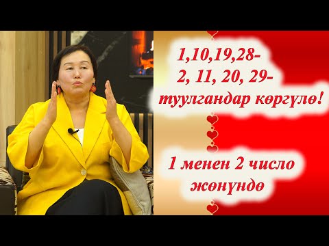 Видео: ТУУЛГАН КҮНДӨ КАТЫЛГАН СЫР. СЮЦАЙ БОЮНЧА 1, 10, 19, 28 жана 2, 11, 20, 29 числодо туулгандар көргүлө