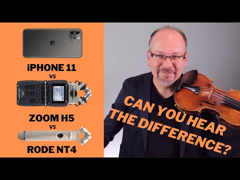Видео: iPhone 11 против ZOOM H5 против RODE NT4 — взгляд классического музыканта