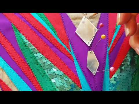 Видео: Как я пришила ткань с пайетками. И работаем с "зеркалами":)