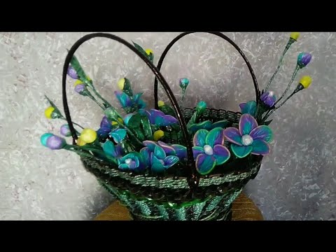 Видео: Плетение корзины  ,,верёвочка из двух,, под ключ , вставляем кольца