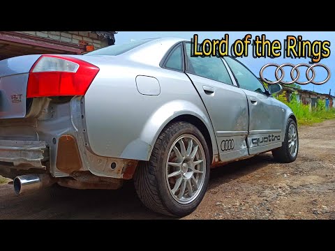 Видео: Audi A4 (B6) боковой удар - замена порога, дверей.