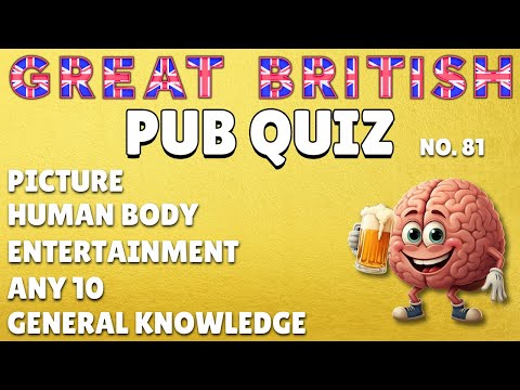 Видео: Викторина в британском пабе: круглая картинка, человеческое тело, развлечения, любые 10 и общие з...