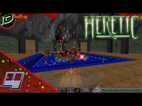 Видео: Heretic 1994 PC Прохождение без комментариев - Часть 4