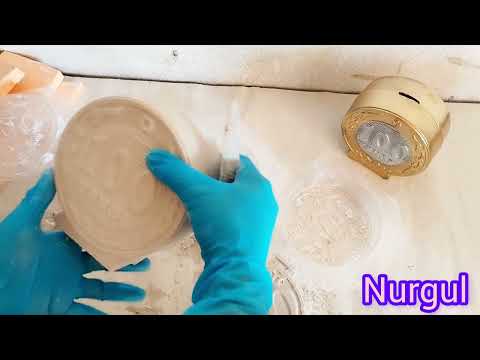 Видео: копилка из гипса/100тг,200тг копилка