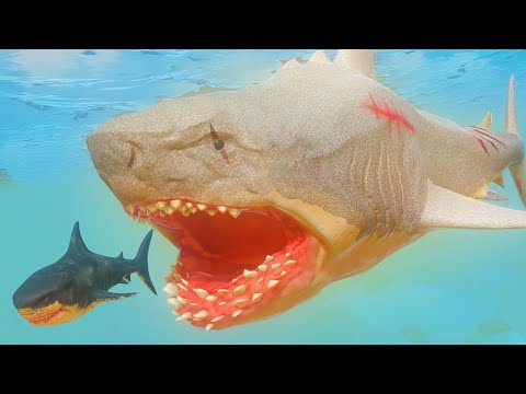 Видео: НОВЫЙ СЕКРЕТНЫЙ МЕГАЛОДОН ЕСТ АКУЛ | Feed and Grow Fish