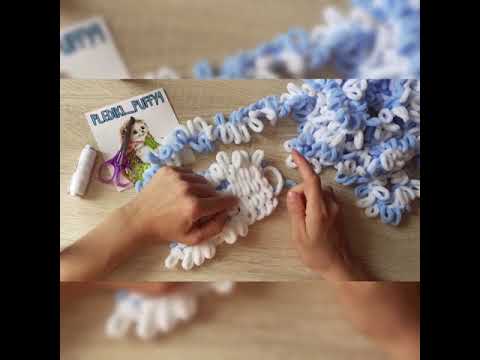 Видео: Двусторонняя повязка на голову из Alize Puffy More