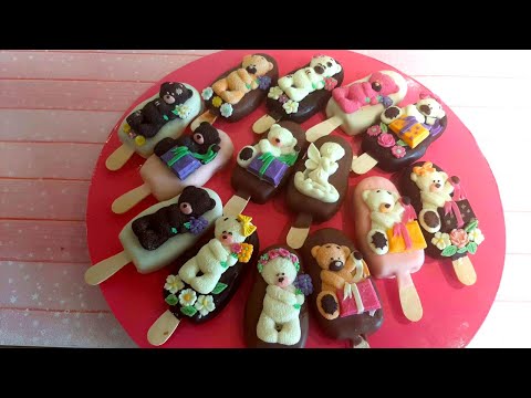 Видео: ЭСКИМО на палочках с шоколадными фигурками. Кейк попсы Мишки Тедди. ПИРОЖНЫЕ "КАРТОШКА"