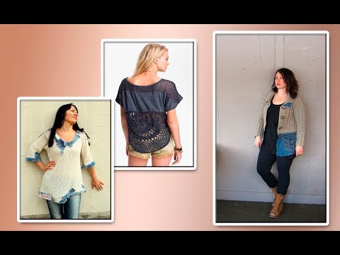 Видео: Модели вязания джинсовая ткань+ трикотаж.