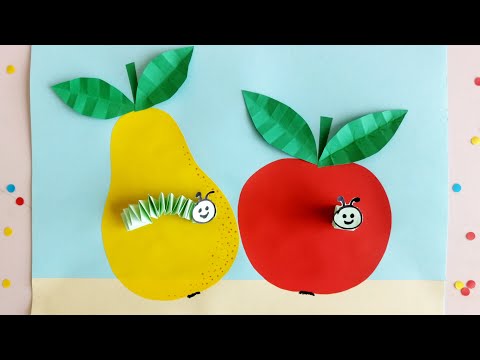 Видео: АППЛИКАЦИЯ из бумаги - УРОЖАЙ 🍎🍐/ ПОДЕЛКИ ДЛЯ ДЕТЕЙ /  PAPER CRAFTS / DIY