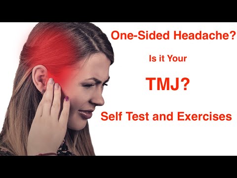 Видео: Односторонняя головная боль: проблема с височно-нижнечелюстным суставом? Тесты и упражнения.