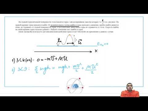 Видео: На гладкой горизонтальной поверхности стола покоится горка с двумя вершинами, высоты - №31222