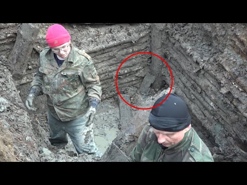 Видео: Раскопали опасный немецкий блиндаж, Находки из глины! Юрий Гагарин