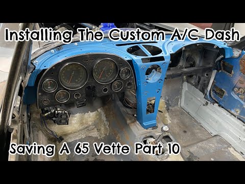 Видео: Установка панели приборов в Vette 65-го года. Изготовление заводской панели приборов с кондиционе...