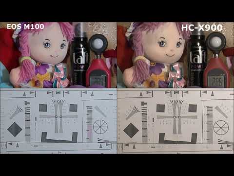 Видео: Canon EOS M100 (200D) vs Panasonic HC X900 (X800) Video test (доработан)