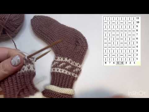 Видео: Носки спицами для мальчика 2-3 года