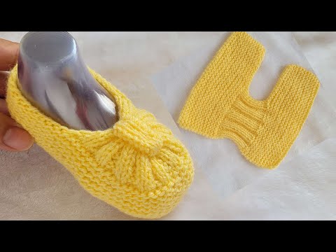 Видео: ОЧЕНЬ👍ЛЕГКИЕ ТАПОЧКИ🤩 СЛЕДКИ✨ ПИНЕТКИ ВЯЗАНЫЕ СПИЦАМИ/knitted slippers
